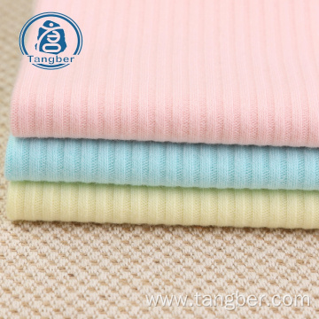 wholesale knitted rib single jersey cotton spandex fabric